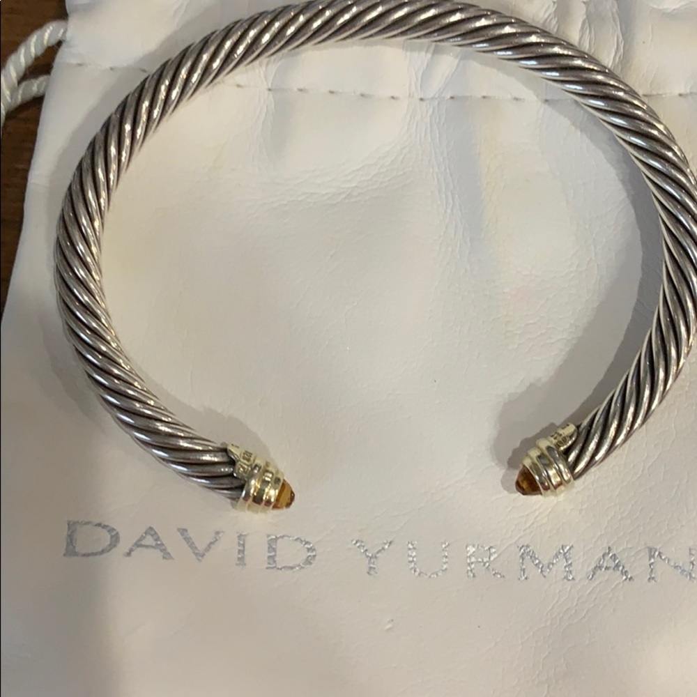 David Yurman 5mm cable with citrine tips